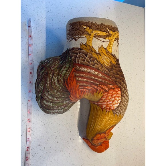 Chicken and‎ Rooster Hand Sewn Plush Fabric Decorative Set of 2 - Picture 10 of 16